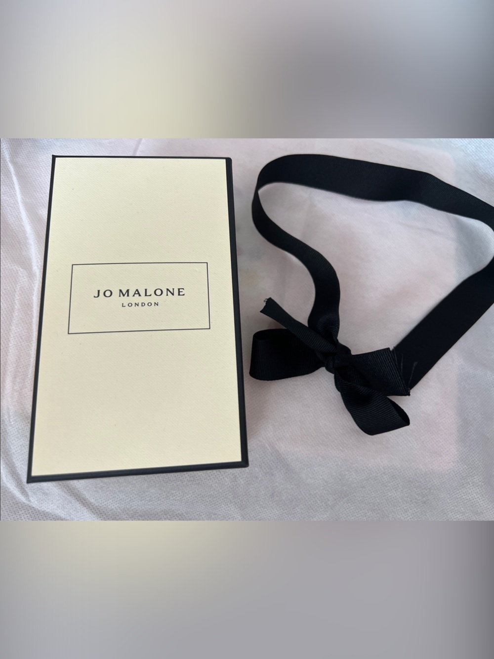 Jo Malone Black Grosgrain Ribbon Bow Accessory and Box